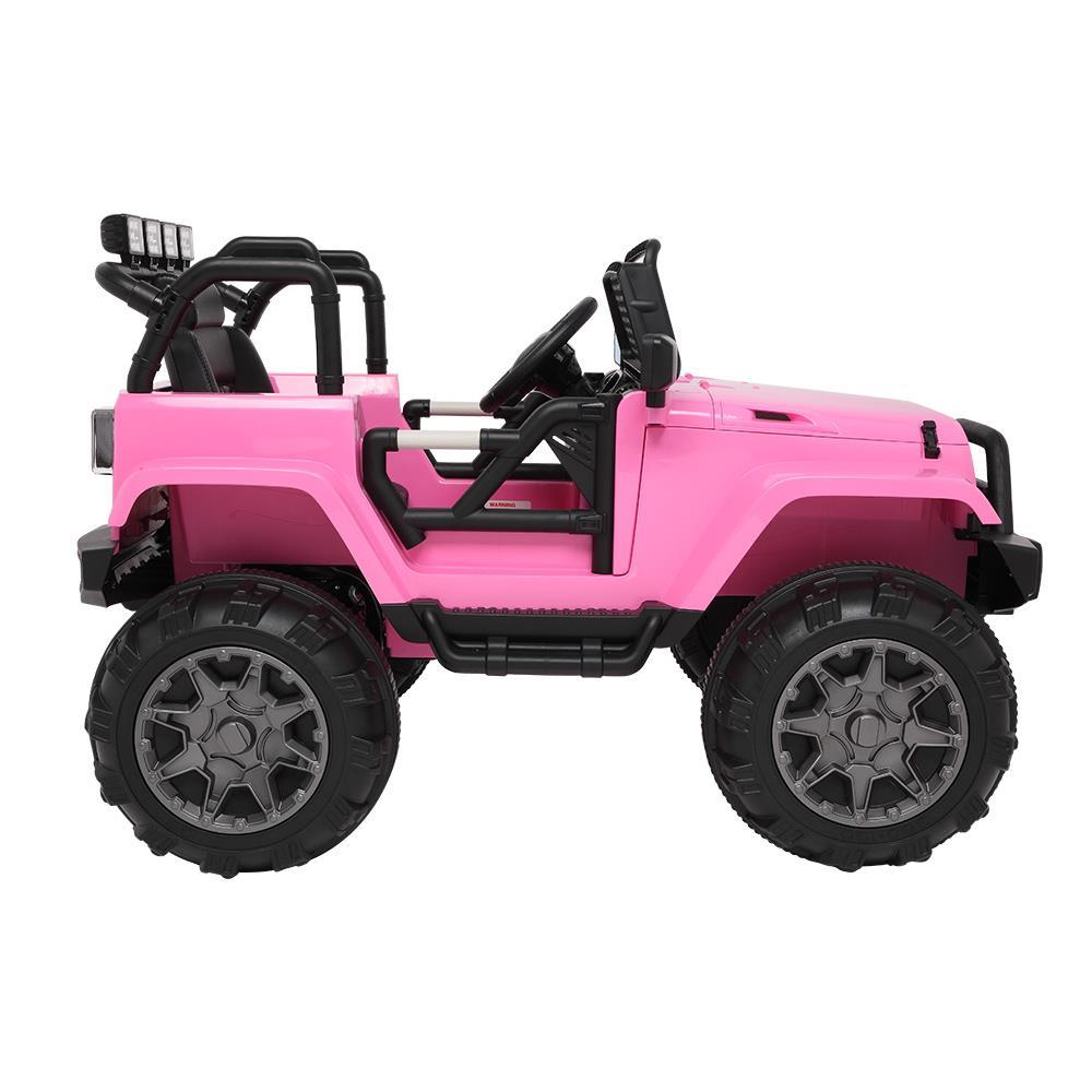 Ktaxon Kids Ride On Car Electric Double Drive 12V Battery Motorized Vehicles Children's Best Toy Car Safe w/ Remote Control, 3 Speeds, MP3 Player, AUX/ USB / TF Cards, Seat Belts, LED Lights - Pink