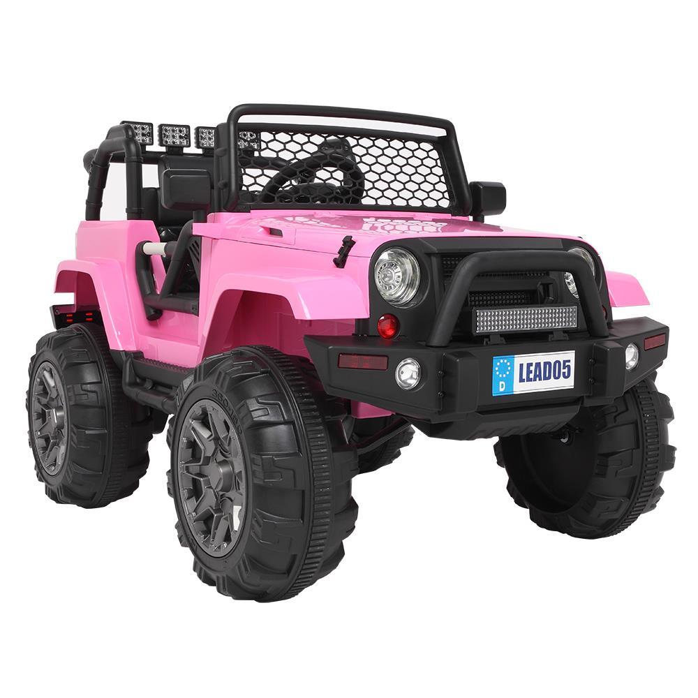 Ktaxon Kids Ride On Car Electric Double Drive 12V Battery Motorized Vehicles Children's Best Toy Car Safe w/ Remote Control, 3 Speeds, MP3 Player, AUX/ USB / TF Cards, Seat Belts, LED Lights - Pink
