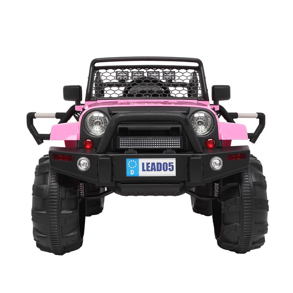 Ktaxon Kids Ride On Car Electric Double Drive 12V Battery Motorized Vehicles Children's Best Toy Car Safe w/ Remote Control, 3 Speeds, MP3 Player, AUX/ USB / TF Cards, Seat Belts, LED Lights - Pink