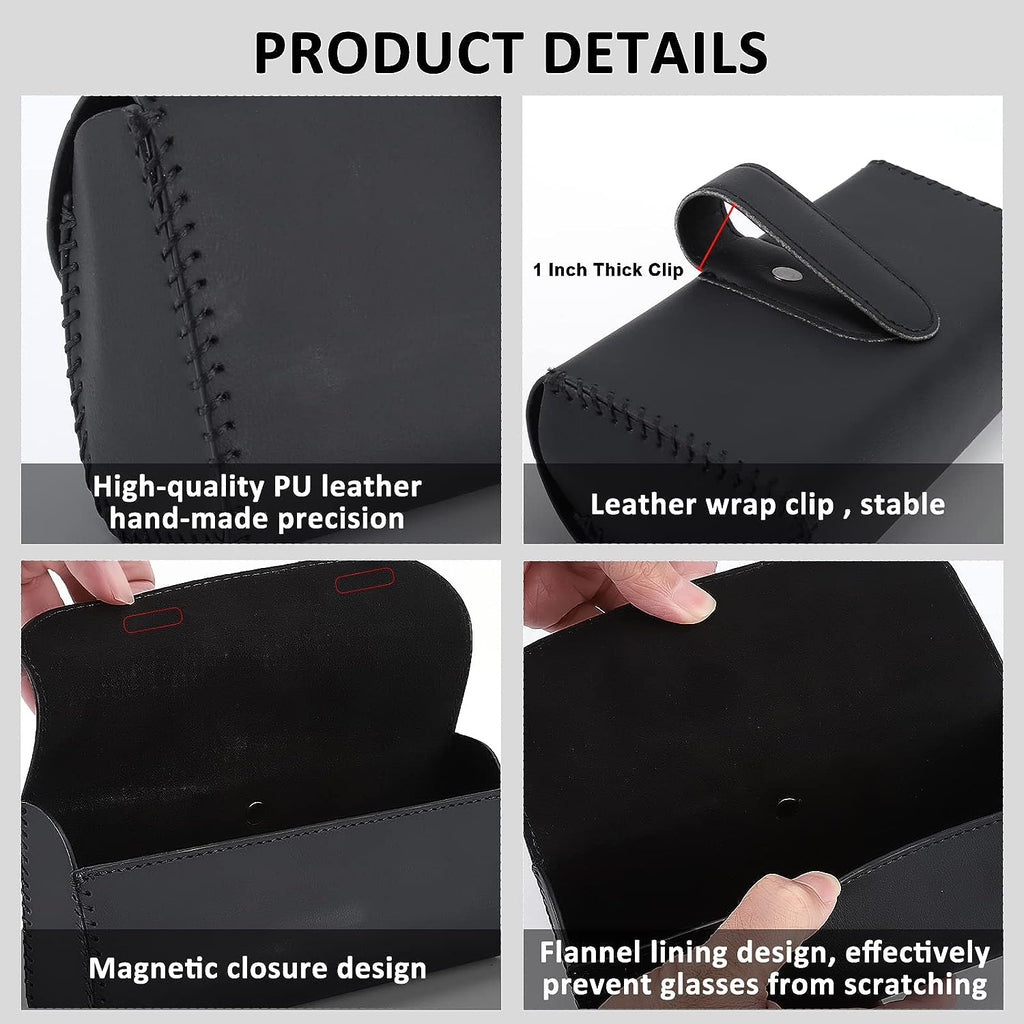 Accmor Sunglasses Holder for Car Sun Visor, Auto Eyeglasses Organizer Box, Vehicle Visor Accessories Glasses Protective Storage Case for Woman Man