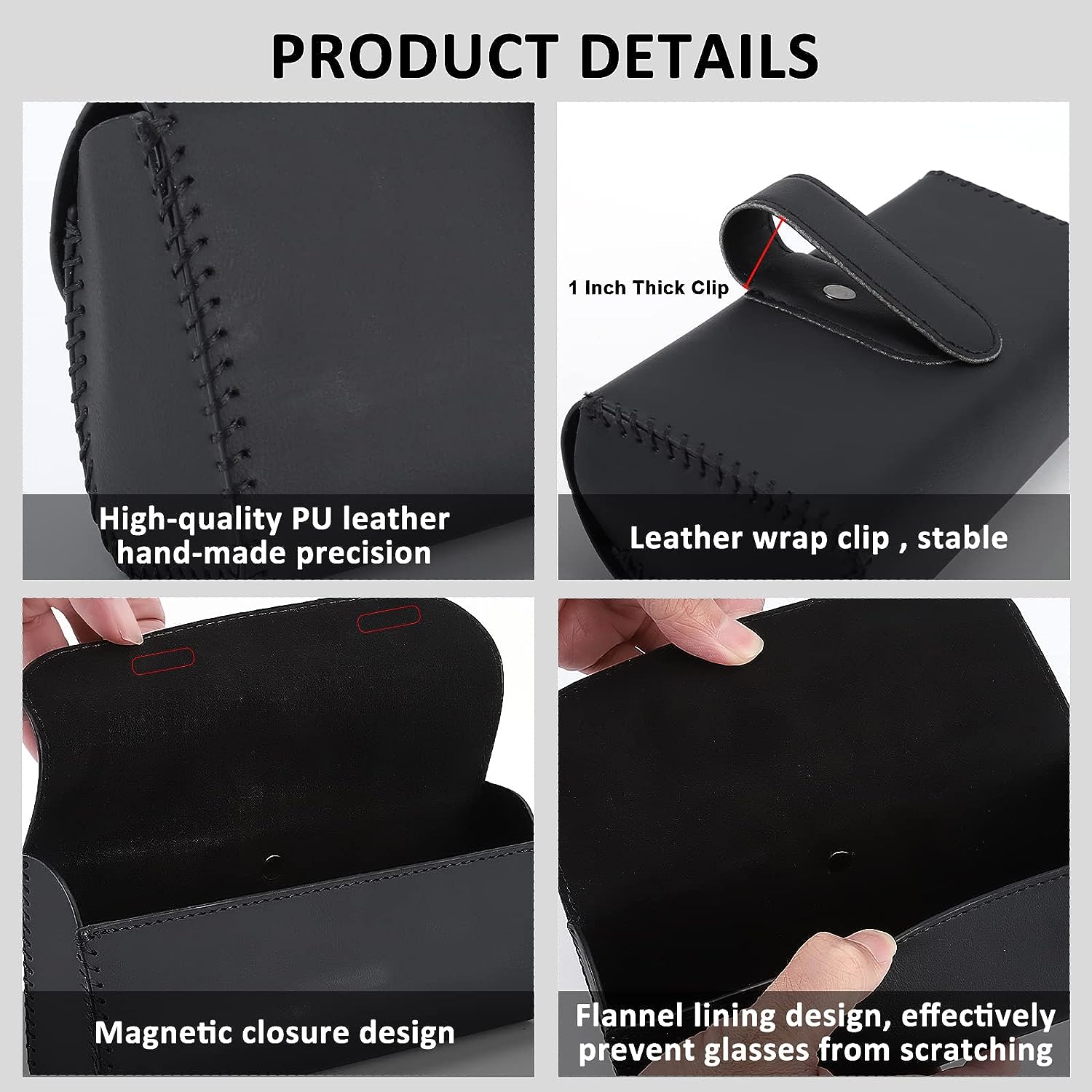 Accmor Sunglasses Holder for Car Sun Visor, Auto Eyeglasses Organizer Box, Vehicle Visor Accessories Glasses Protective Storage Case for Woman Man