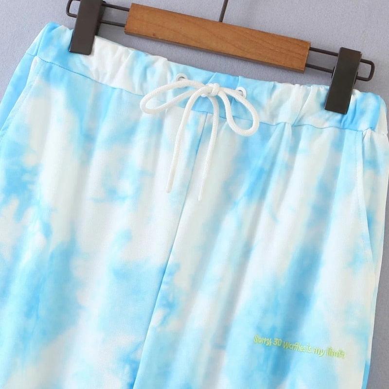 embroidery loose trousers