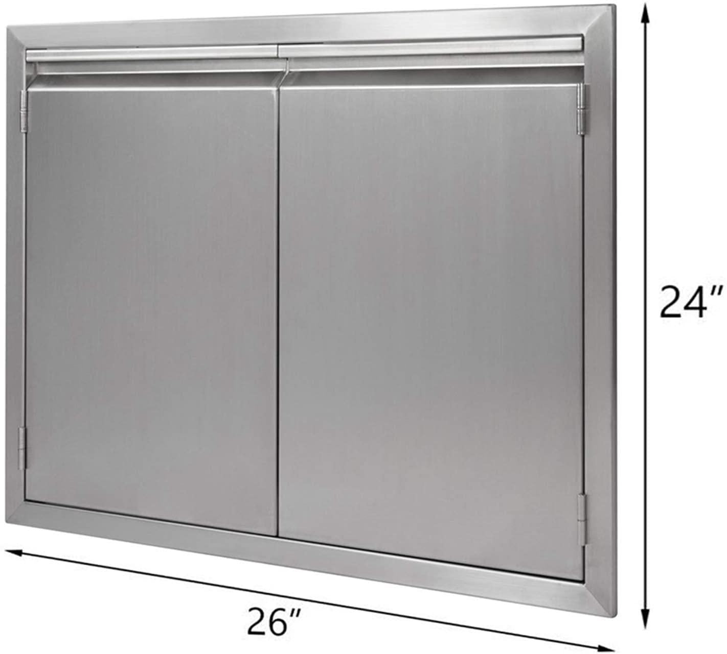 BBQ Access Door 26" W X 24" H, 304  Steel Outdoor Kitchen Acces