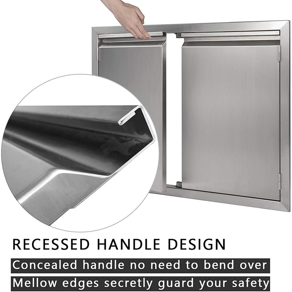BBQ Access Door 26" W X 24" H, 304  Steel Outdoor Kitchen Acces