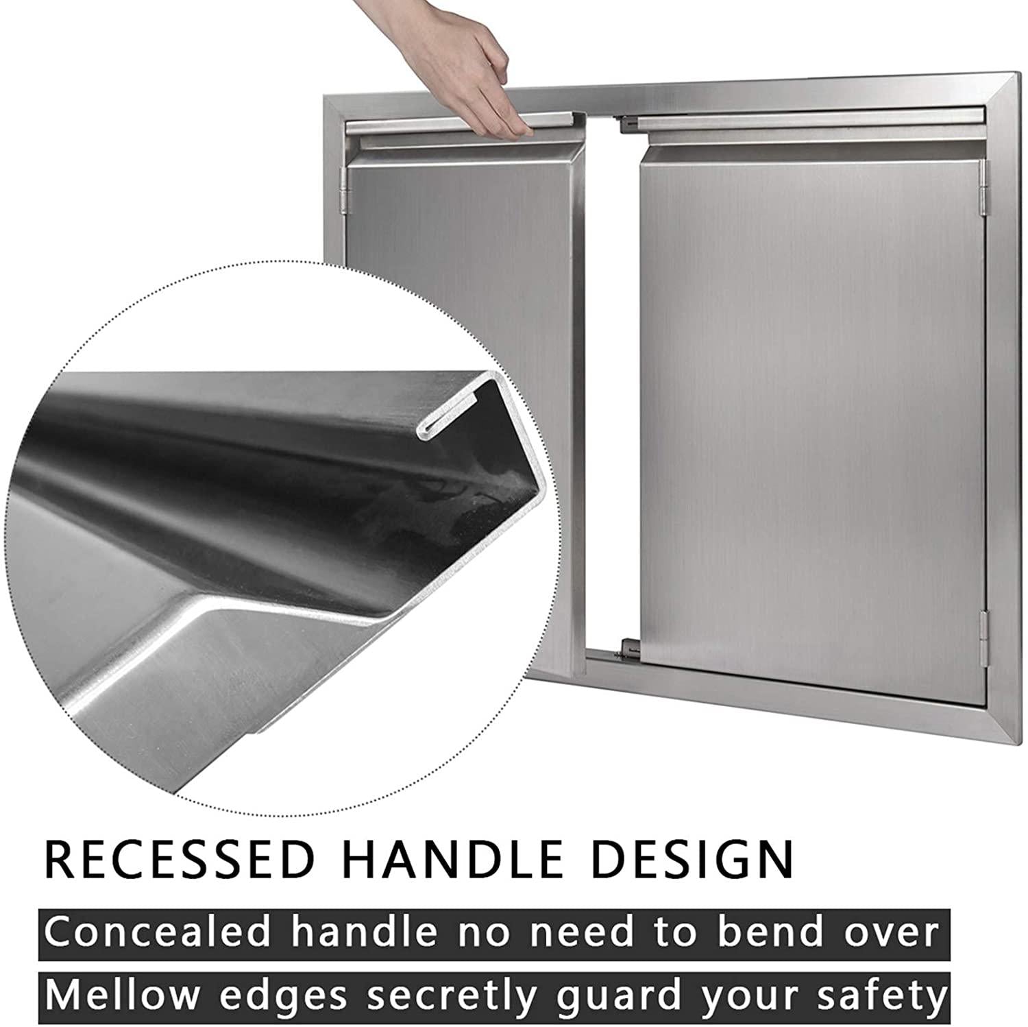 BBQ Access Door 26" W X 24" H, 304  Steel Outdoor Kitchen Acces