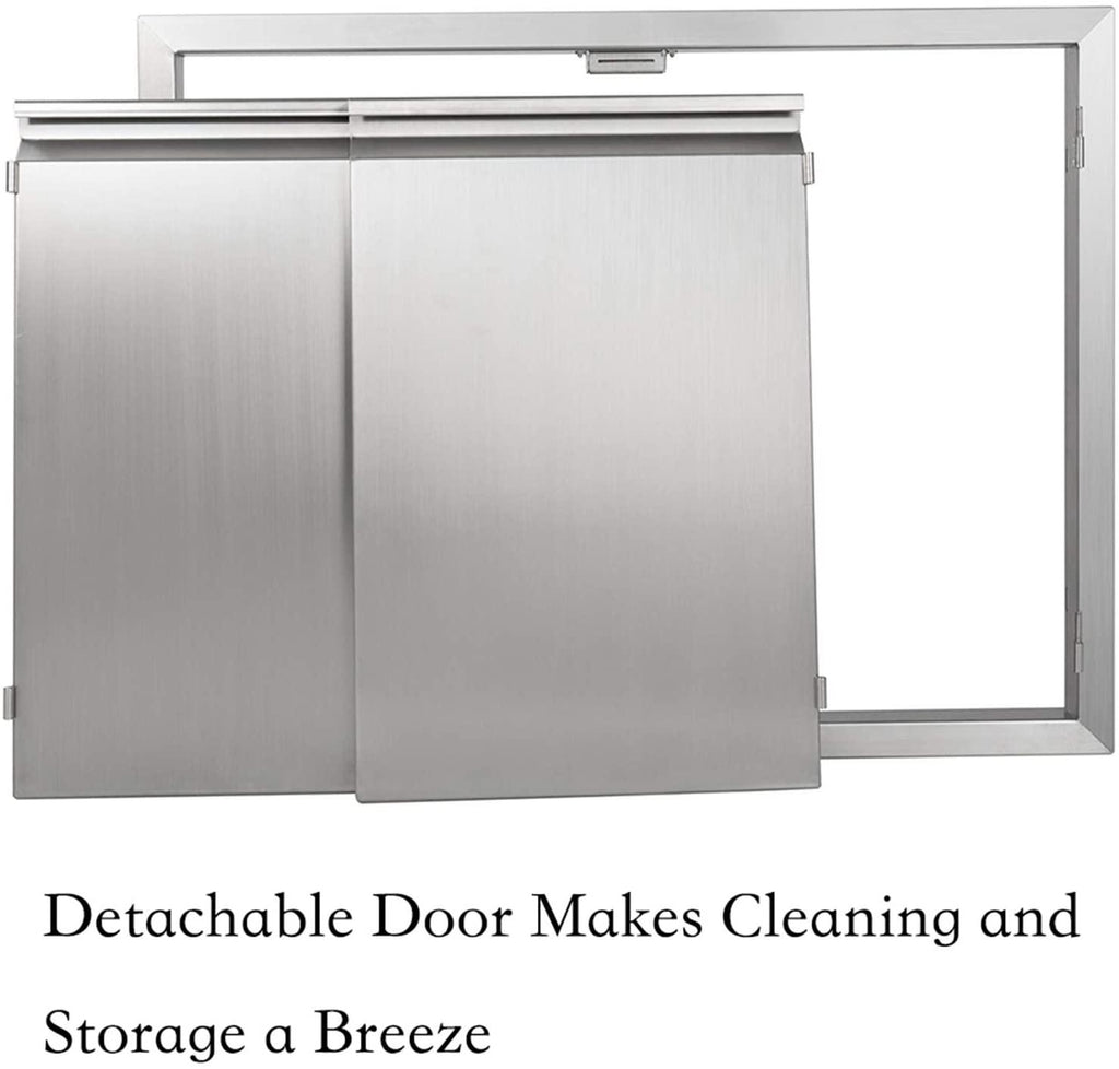 BBQ Access Door 26" W X 24" H, 304  Steel Outdoor Kitchen Acces