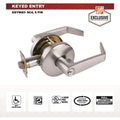 Commercial 2-3/4 in. Satin Chrome Heavy-Duty Keyed Entry Door Lever