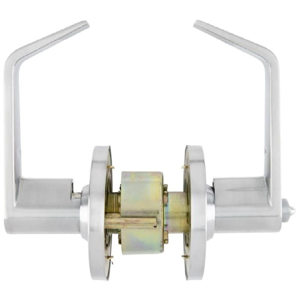 Commercial 2-3/4 in. Satin Chrome Heavy-Duty Keyed Entry Door Lever