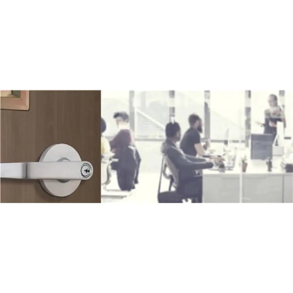Commercial 2-3/4 in. Satin Chrome Heavy-Duty Keyed Entry Door Lever