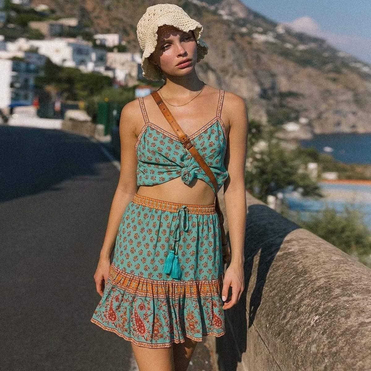 tassel chic mini skirt