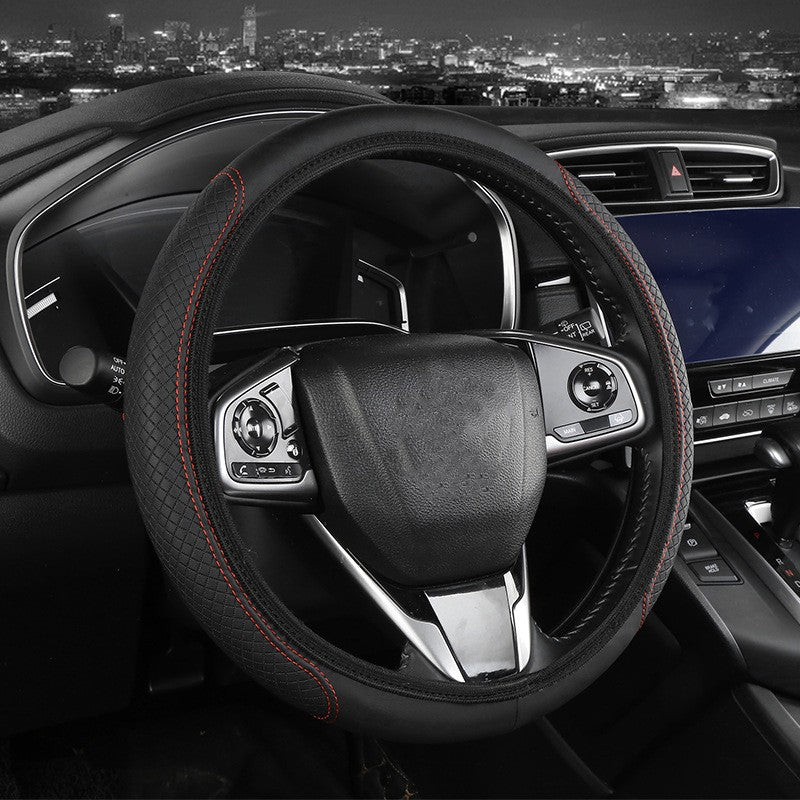 Car PU Leather Steering Wheel Cover