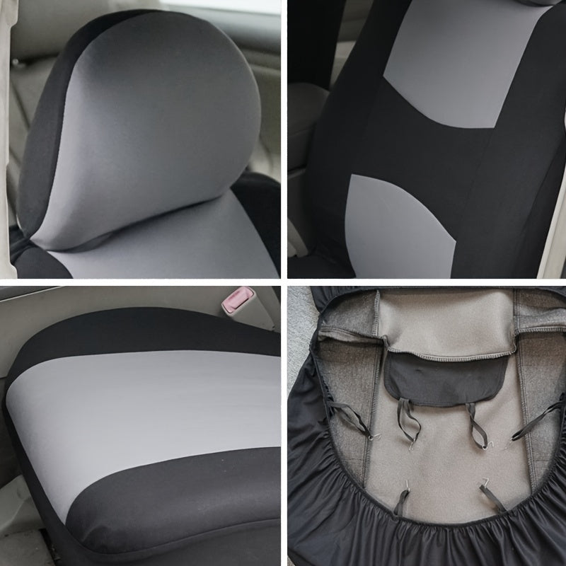 9pcs Pink Car Seat Covers Set For Women - Airbag Compatible, Soft Fabric, Comfortable Cushion, Easy Installation
