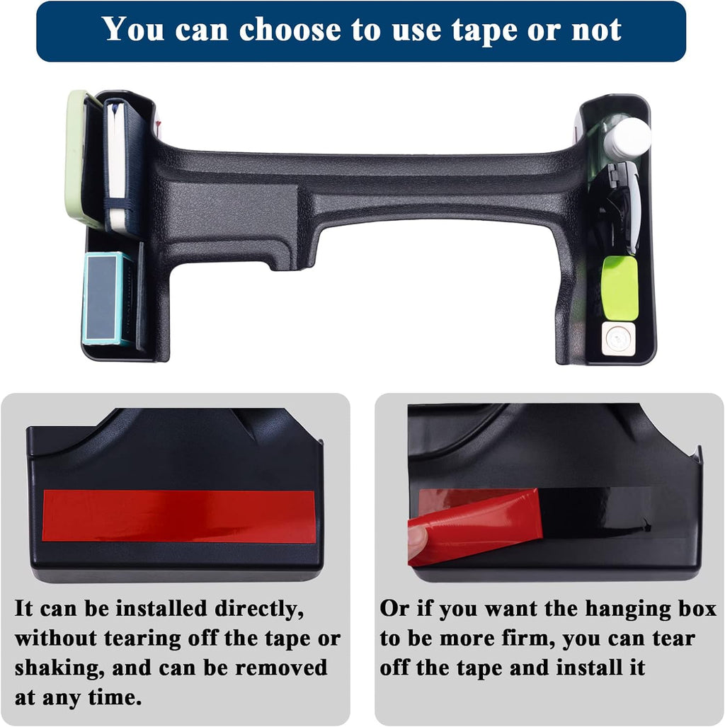3PCS Center Console Organizer Tray Box Compatible with 2018-2024 Wrangler and 2020-2023 Gladiator Gear Shift Organizer Armrest Accessories Hanging Box（Not for JK/JKU）