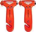 MOTORBUDDY 2-Pack Car Safety, Auto Emergency Escape Hammer with Window Breaker and Seat Belt Cutter, Striking Red Tool for Car Accidents