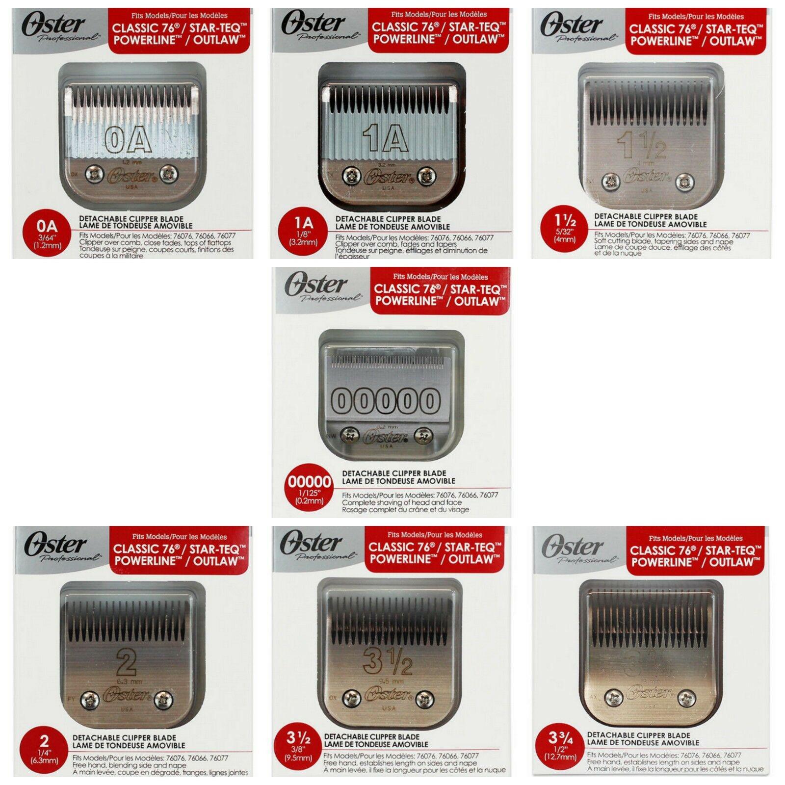 Oster 76 Clipper Replacement Blades Power Pack! 7 Blades! Best Selling Blades!