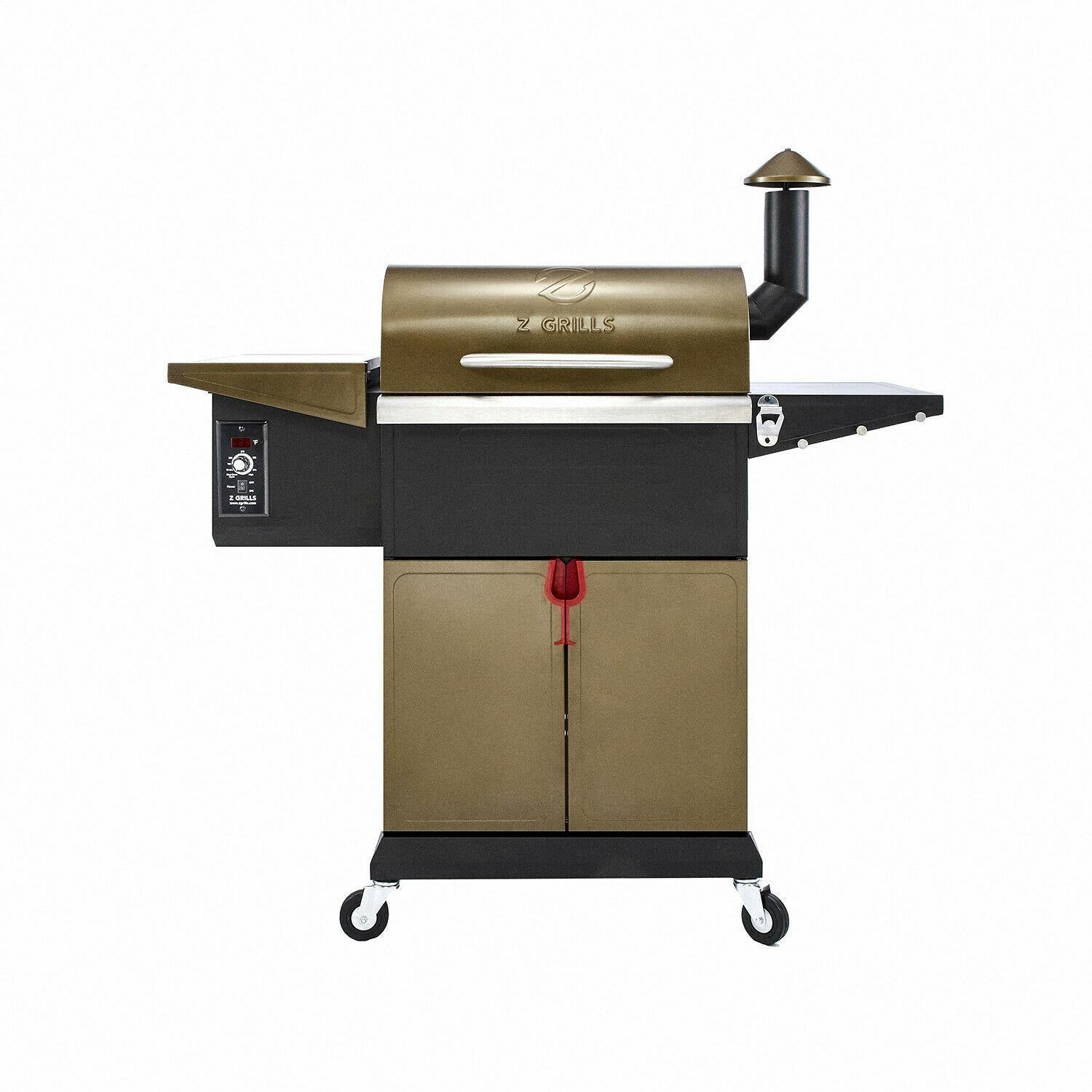 ZPG-L600D 8 in 1 BBQ Pellet Grill Smoker w/ Digital Temp Control Bronze