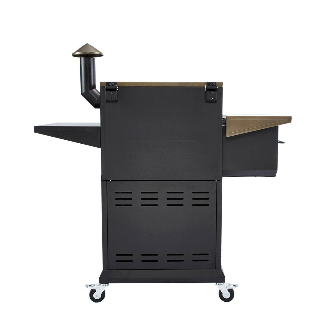 ZPG-L600D 8 in 1 BBQ Pellet Grill Smoker w/ Digital Temp Control Bronze