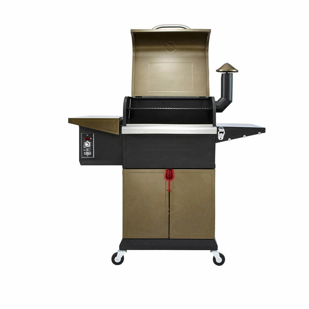 ZPG-L600D 8 in 1 BBQ Pellet Grill Smoker w/ Digital Temp Control Bronze
