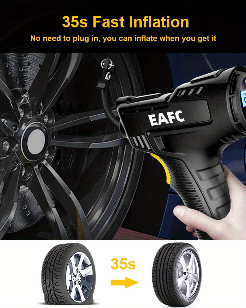 Wireless Car Air Pump Compressor Automatic 120W Mini Rechargeable Portable Cordless Tire Inflator Equipment Digital Display Pump For Machine