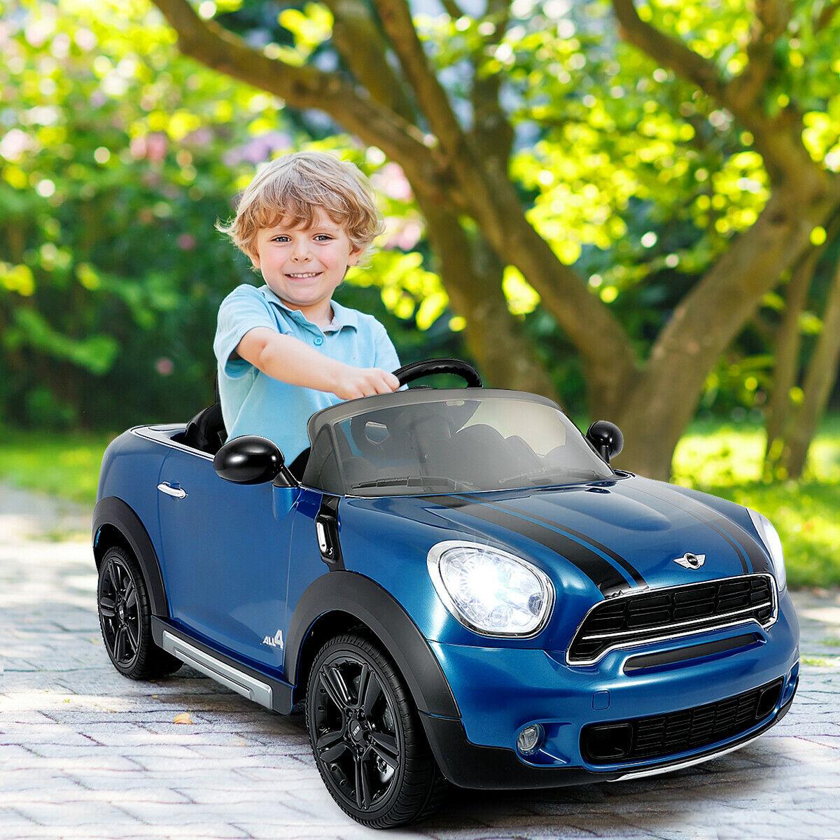 12V Electric Mini Countryman Licensed Kids Ride On Car Remote Controller Blue