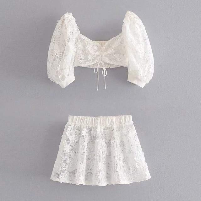 crochet daisy skater set