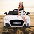 Veryke Electric Cars for Kids, White Kids Ride on Cars, Battry-Powered Ride On Mini Car Gifts for Children Child Boys, 12V Kids Ride-On Truck Car w/ Remote Control