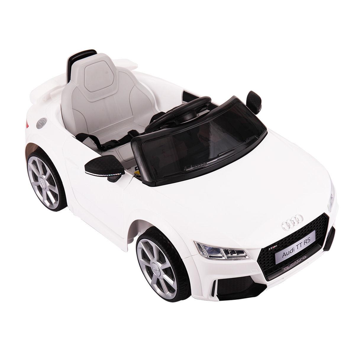 Veryke Electric Cars for Kids, White Kids Ride on Cars, Battry-Powered Ride On Mini Car Gifts for Children Child Boys, 12V Kids Ride-On Truck Car w/ Remote Control