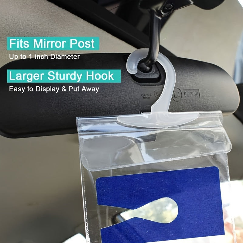 2pcs Handicap ParPlacard Holder, Ultra Transparent Disabled ParPermit Placard Protective Holder Cover With LarHanger