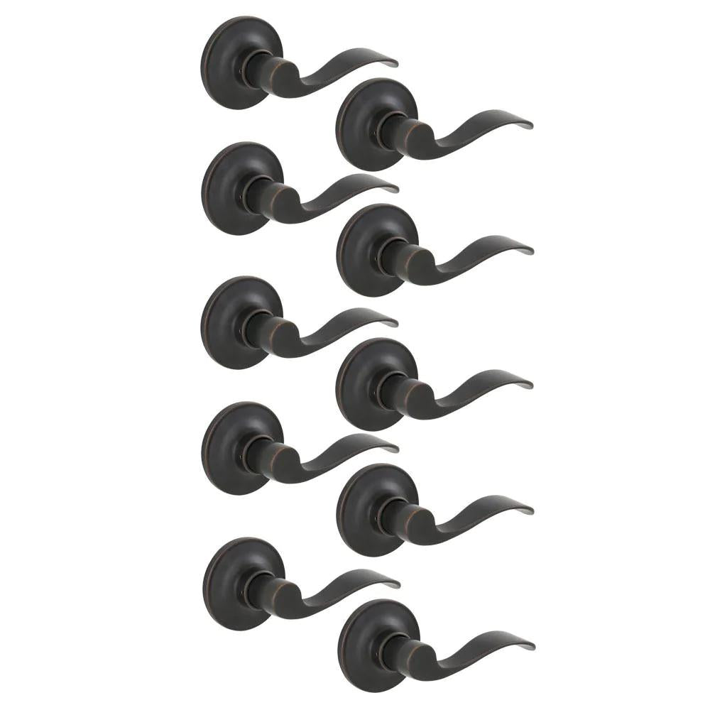 Millstreet Aged Bronze PassaHall/Closet Door Lever (10-Pack)