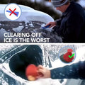 1pc Car Window Windshield Magic Ice Scraping Oil Funnel Snow Shovel + 1pair Gloves, Ice Removal Tool Scraping Winter Car Accessories