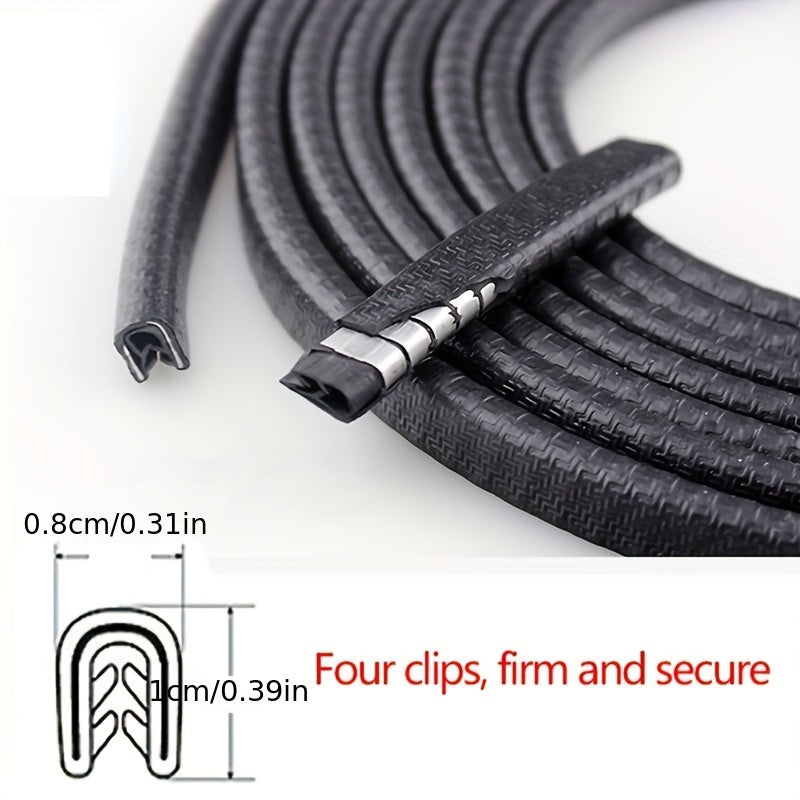 Car Door Protector Decoration Strip, Universal Auto Door EdBumper Protector Stickers Anti-Scratch Car Styling Moulding Strip