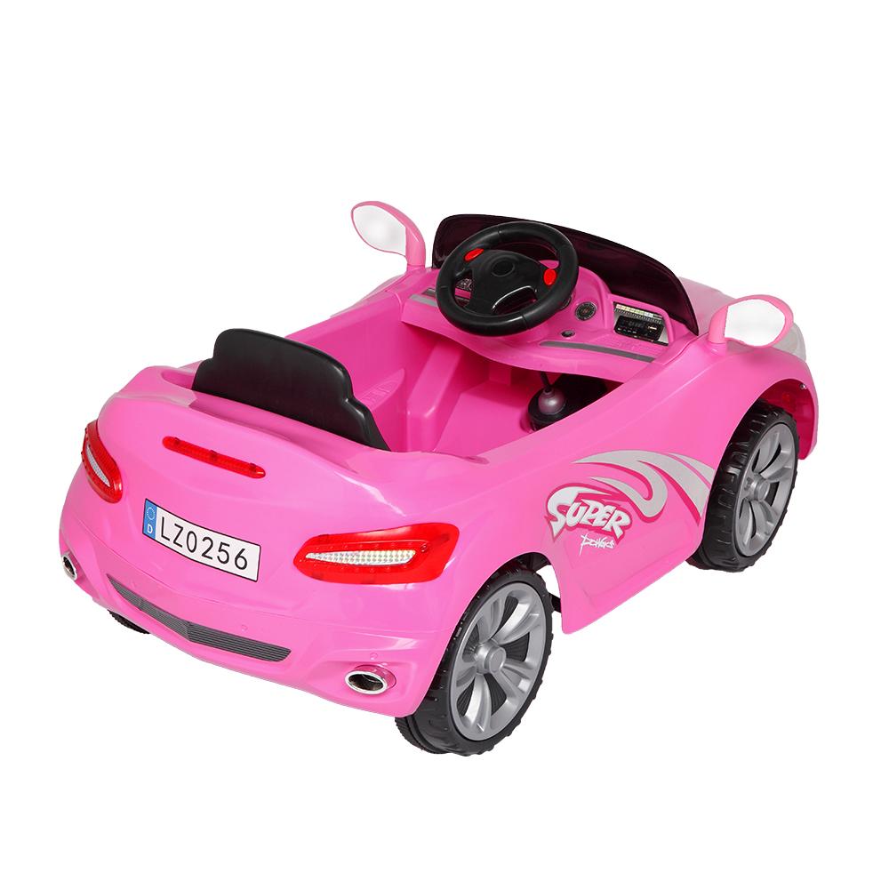 Electric Cars for Boys Girls Christmas Gifts, 12V Power Wheels for Kids Toddler 3-7, Battery-Powered Ride On Truck Car RC Toy, Safe Ride On Toys for Christmas Gifts, 3 Speeds, LED Lights, Pink, Q7352