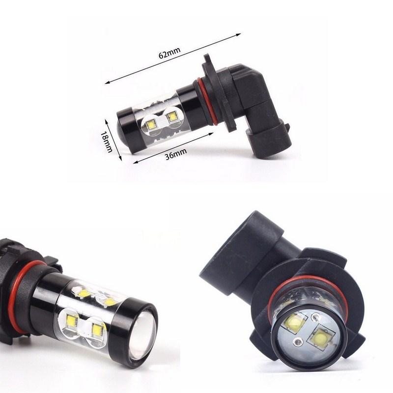 2PCS Fog Light Headlight Bulb Signal Lamp Car Running Lamp 6000K 50W White
