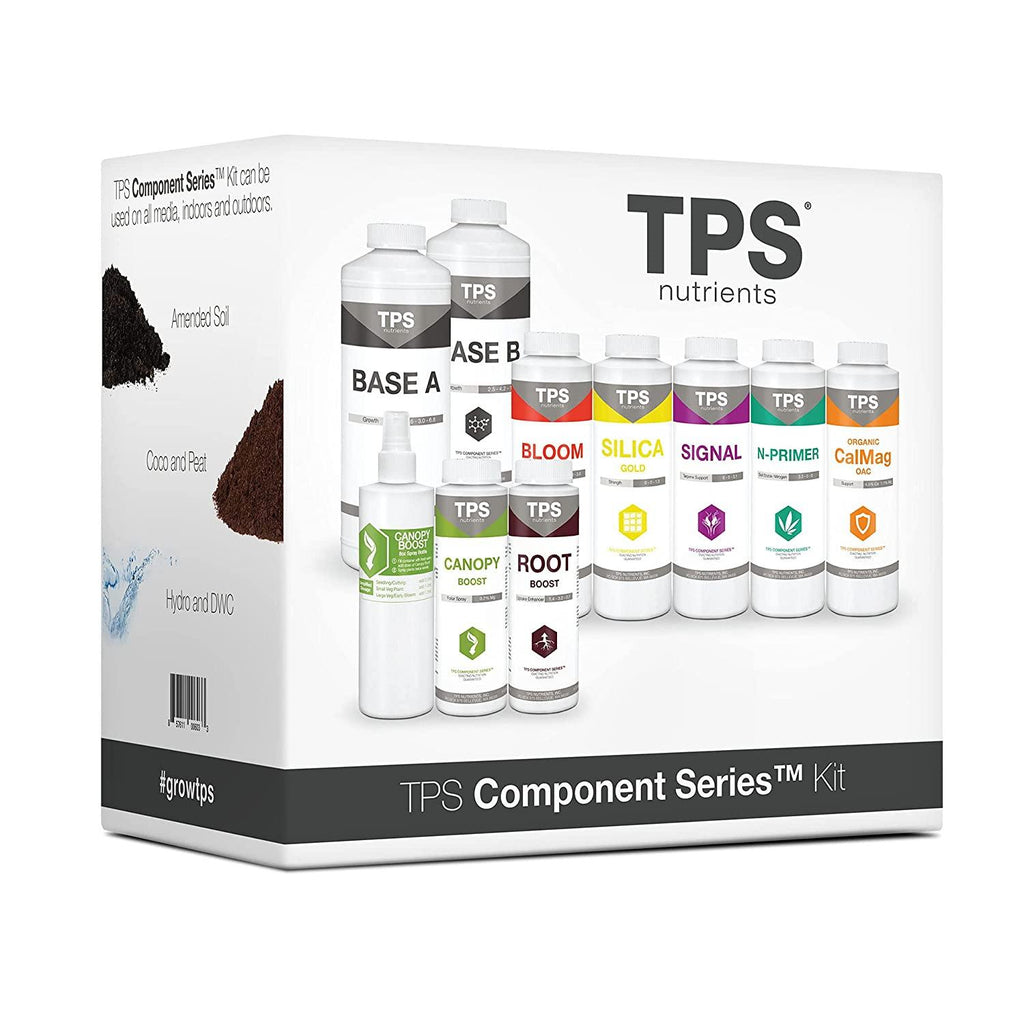 TPS Nutrients Complete Plant Nutrient Starter Kit, Fertilizer for Veg Through Bloom - Plus Guide and Foliar Spray Bottle