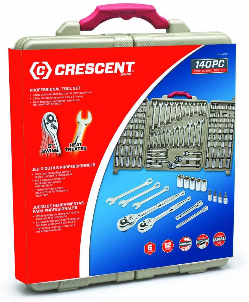 Crescent CTK140CMP Mechanics Tool Set, 140-Piece