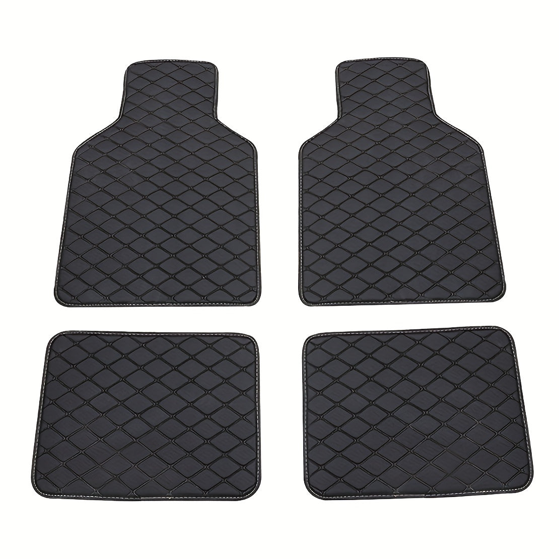 2pcs/4pcs Car Floor Mats Universal Waterproof Front Rear Full Set Auto Rugs Leather Car Carpet Accessories Interior