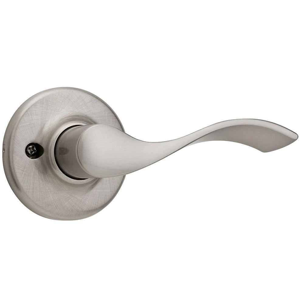Balboa Satin Nickel PassaHall/Closet Door Lever with Microban Antimicrobial Technology