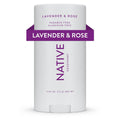 Native Deodorant | Natural Deodorant for Women and Men, Aluminum Free with Baking Soda, Probiotics, Coconut Oil and Shea Butter | Lavender &amp; Rose