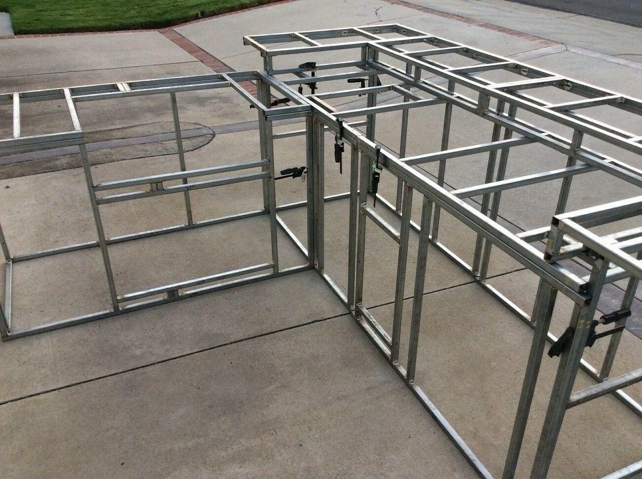 BBQ Island frame kit DIY 10' "L" with Raised Bar