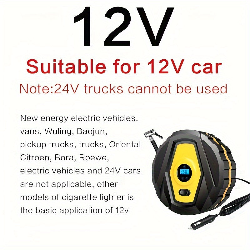 Car Tire Inflator Pump 12V Car Multifunctional Pump Small Sedan Car Portable Pump