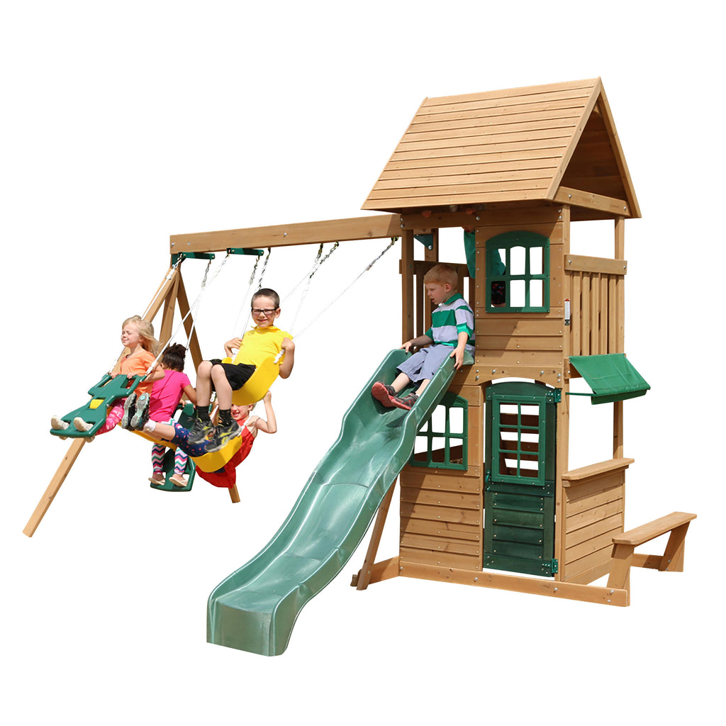 KidKraft Windale Wooden Cedar Swing Set