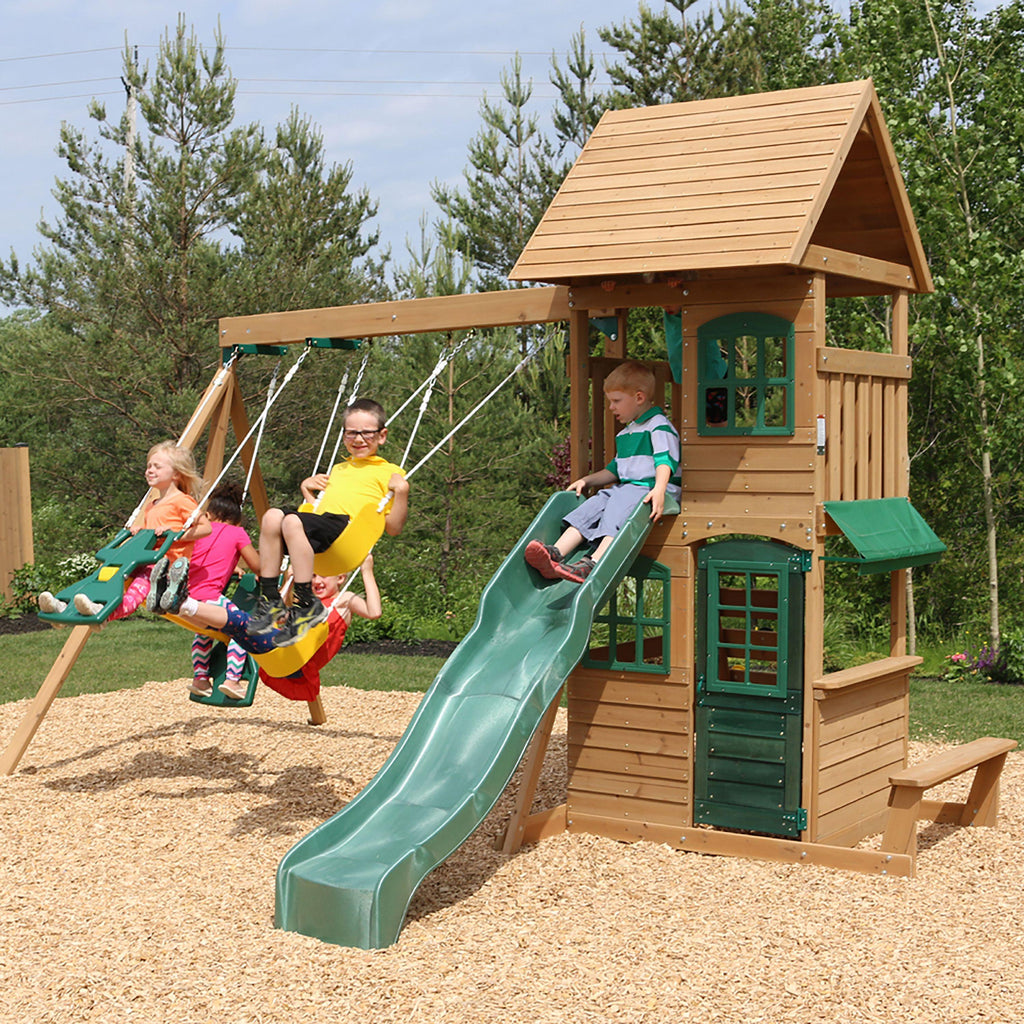 KidKraft Windale Wooden Cedar Swing Set