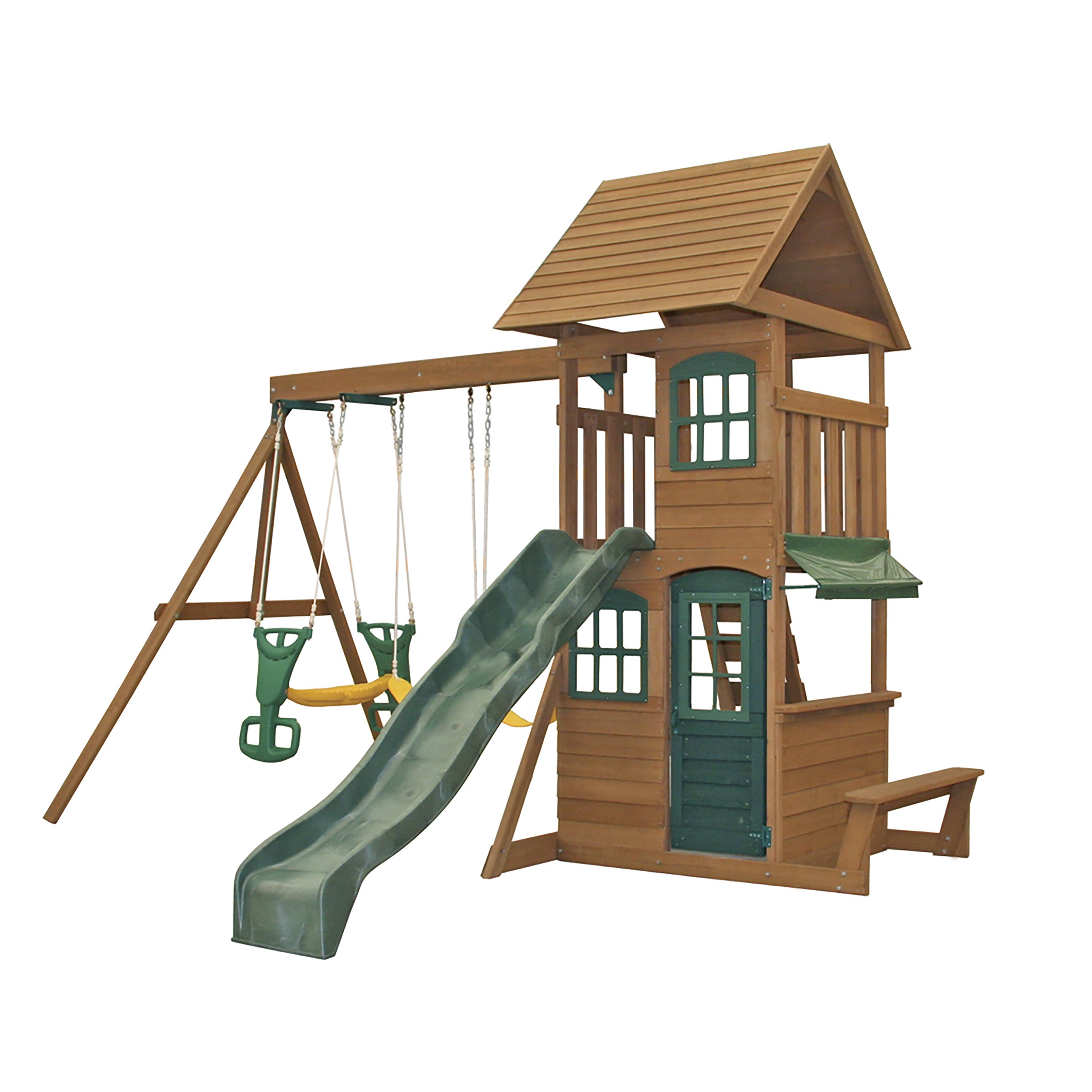KidKraft Windale Wooden Cedar Swing Set