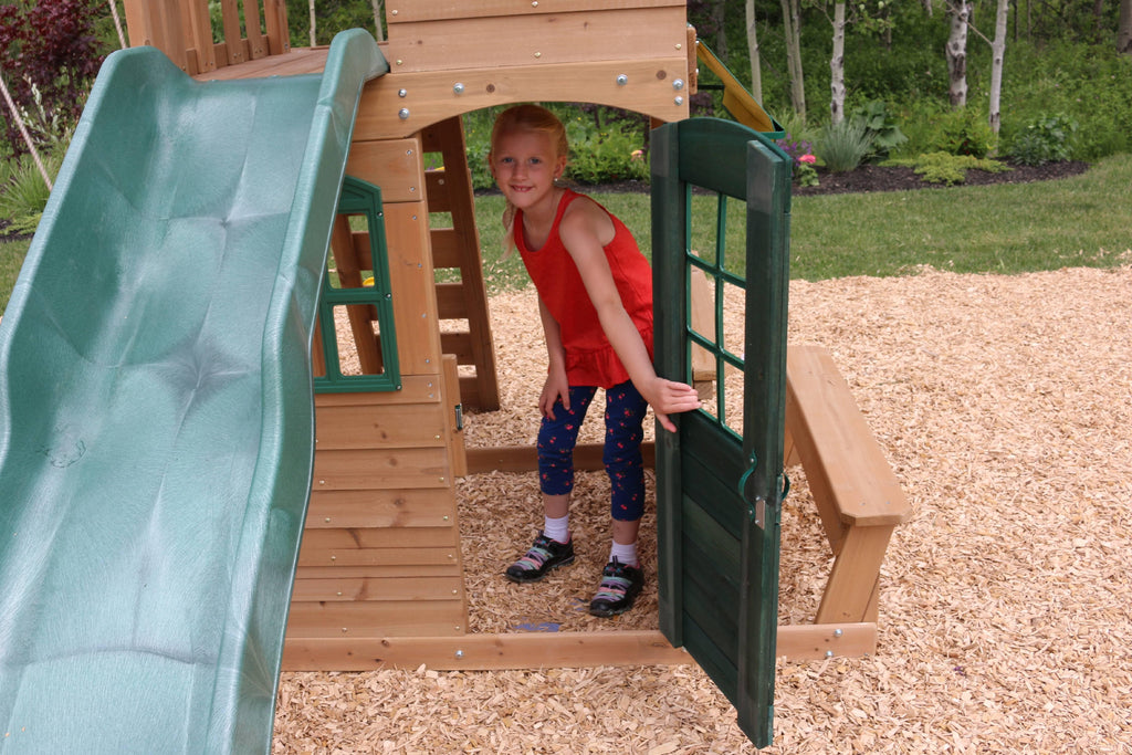 KidKraft Windale Wooden Cedar Swing Set