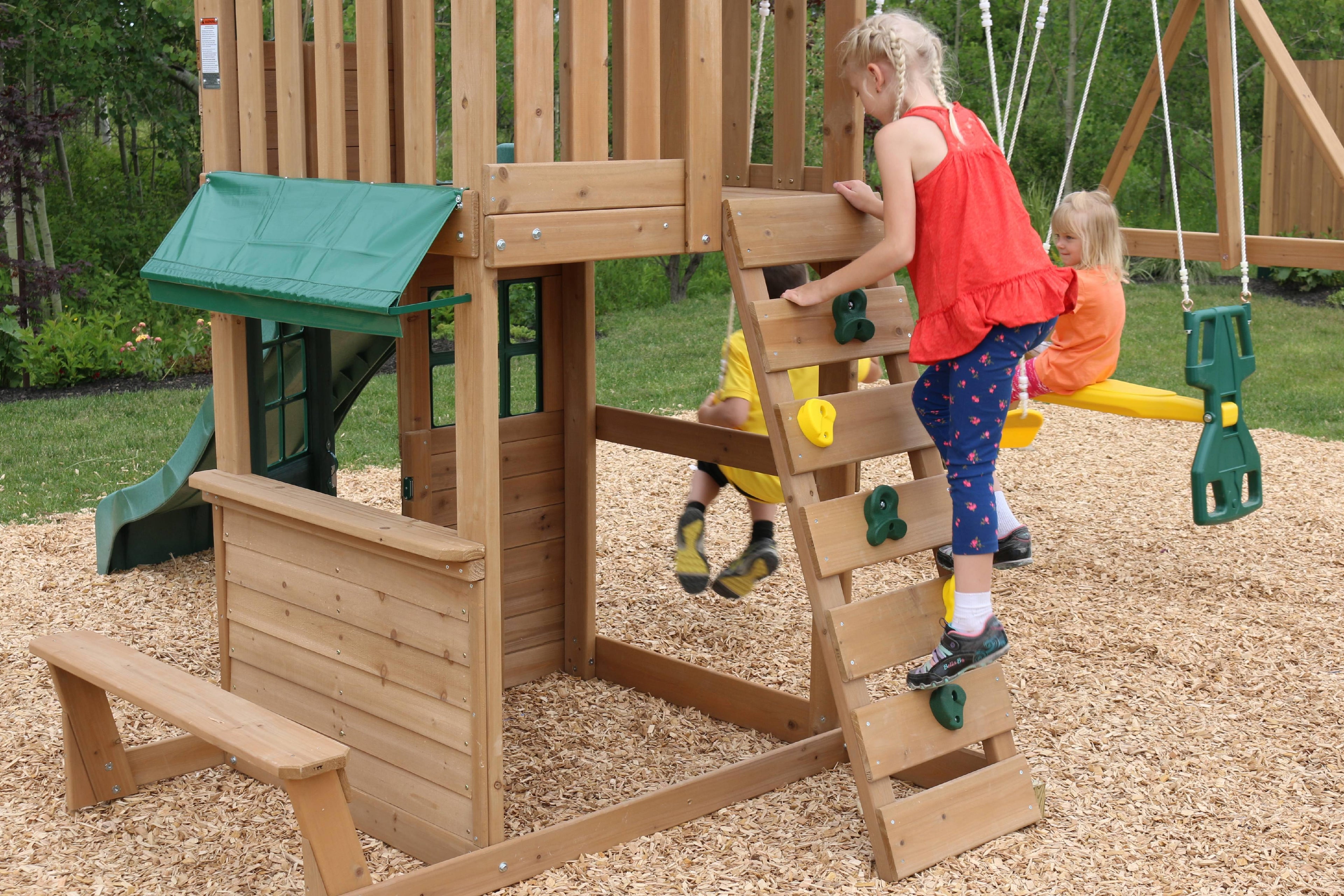 KidKraft Windale Wooden Cedar Swing Set