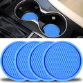 SINGARO Car Cup Coaster, 4PCS Universal Non-Slip Cup Holders Embedded in Ornaments Coaster, Car Interior Accessories, Blue
