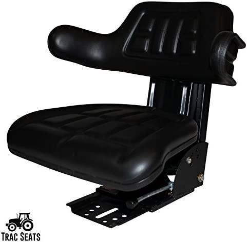 Black Waffle Style TRAC SEATS  Tractor Suspension SEAT with TILT FITS Massey Ferguson 231 234 234H 234S 235 240 245 250 255 265 270 274 275 285 (Fast - Delivers in 1-4 Business Days)