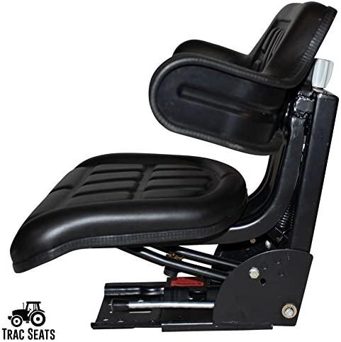 Black Waffle Style TRAC SEATS  Tractor Suspension SEAT with TILT FITS Massey Ferguson 231 234 234H 234S 235 240 245 250 255 265 270 274 275 285 (Fast - Delivers in 1-4 Business Days)