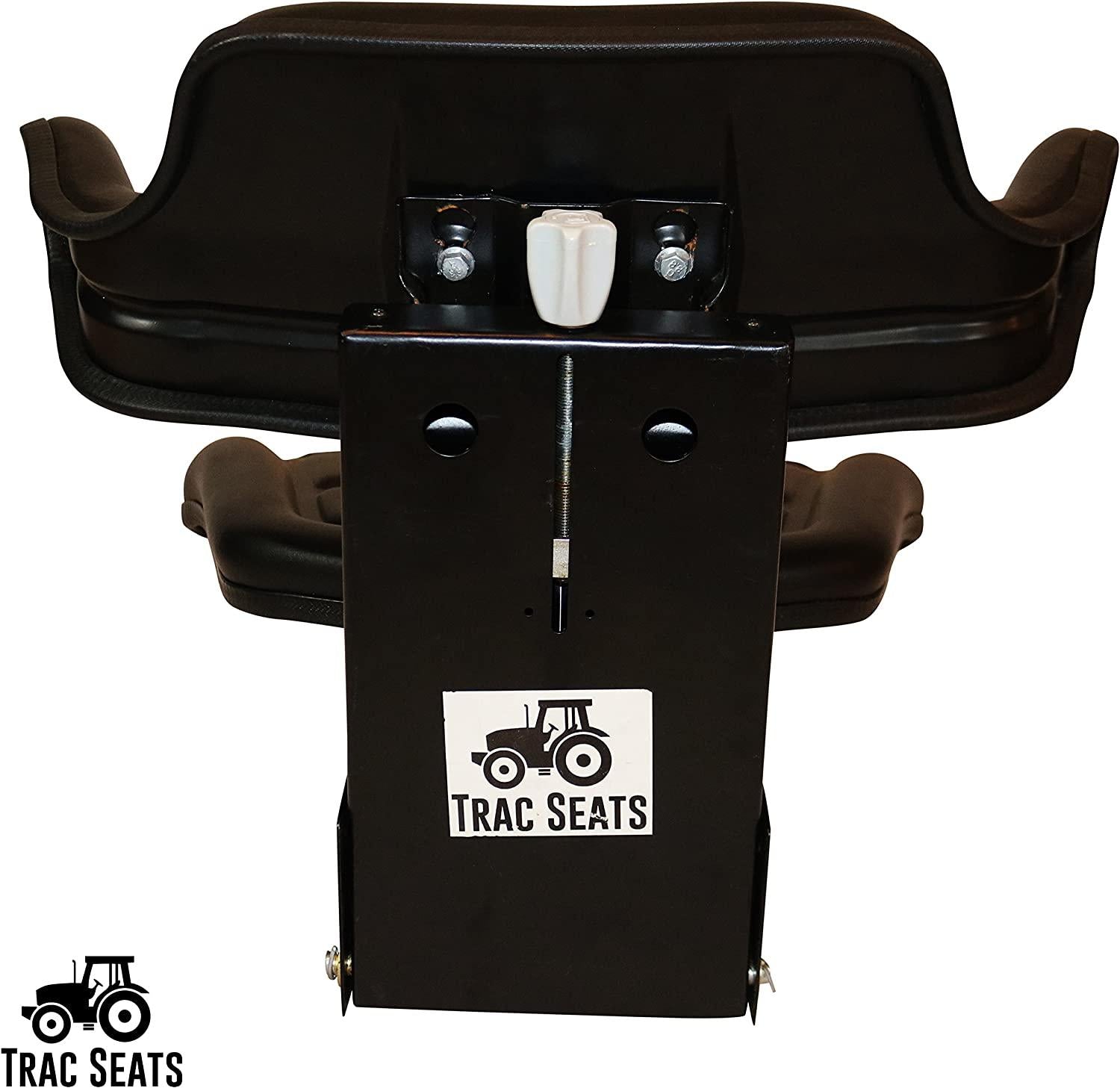 Black Waffle Style TRAC SEATS  Tractor Suspension SEAT with TILT FITS Massey Ferguson 231 234 234H 234S 235 240 245 250 255 265 270 274 275 285 (Fast - Delivers in 1-4 Business Days)