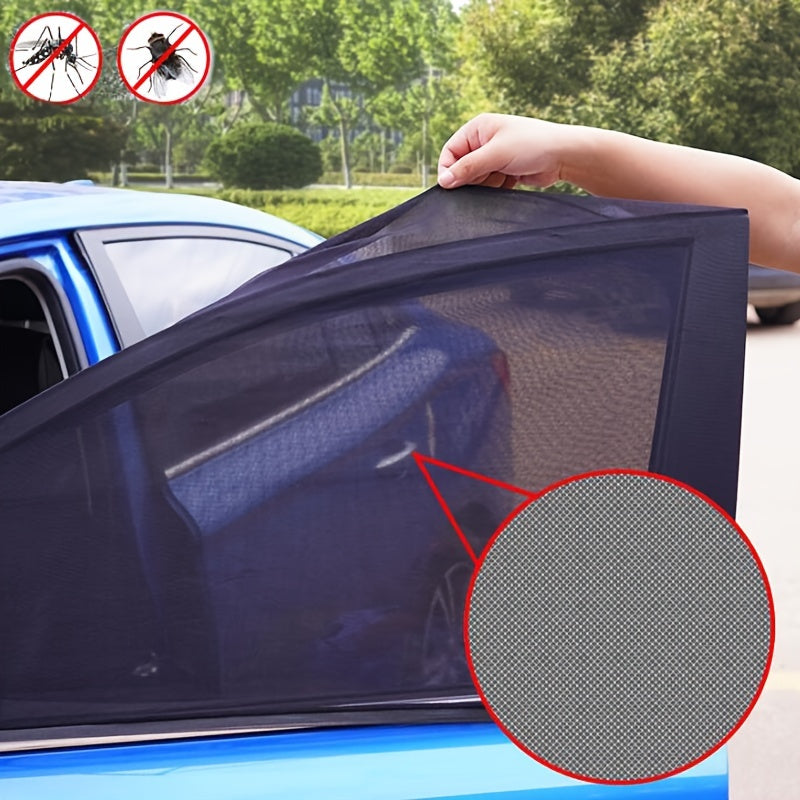 Upgraded Mosquito Prevention Car Window Sun Shade Cover Breathable Mesh Car  Side Window Shade Sunshade UV Protection Fit For Most Cars